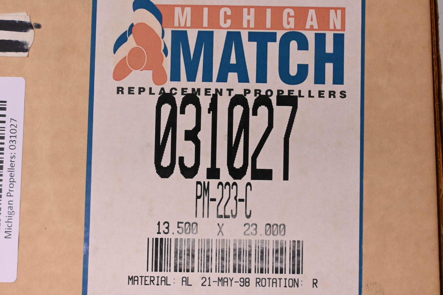Michigan Propellers 031027 3 Blade Aluminum Propeller 13 1/2x23 NOS