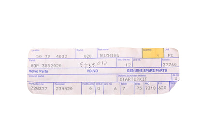 Volvo-Penta 3852020 Prop Thrust Bushing NOS