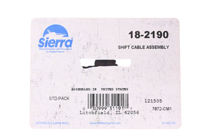 Sierra 18-2190 Lower Shift Cable Assembly Kit NOS