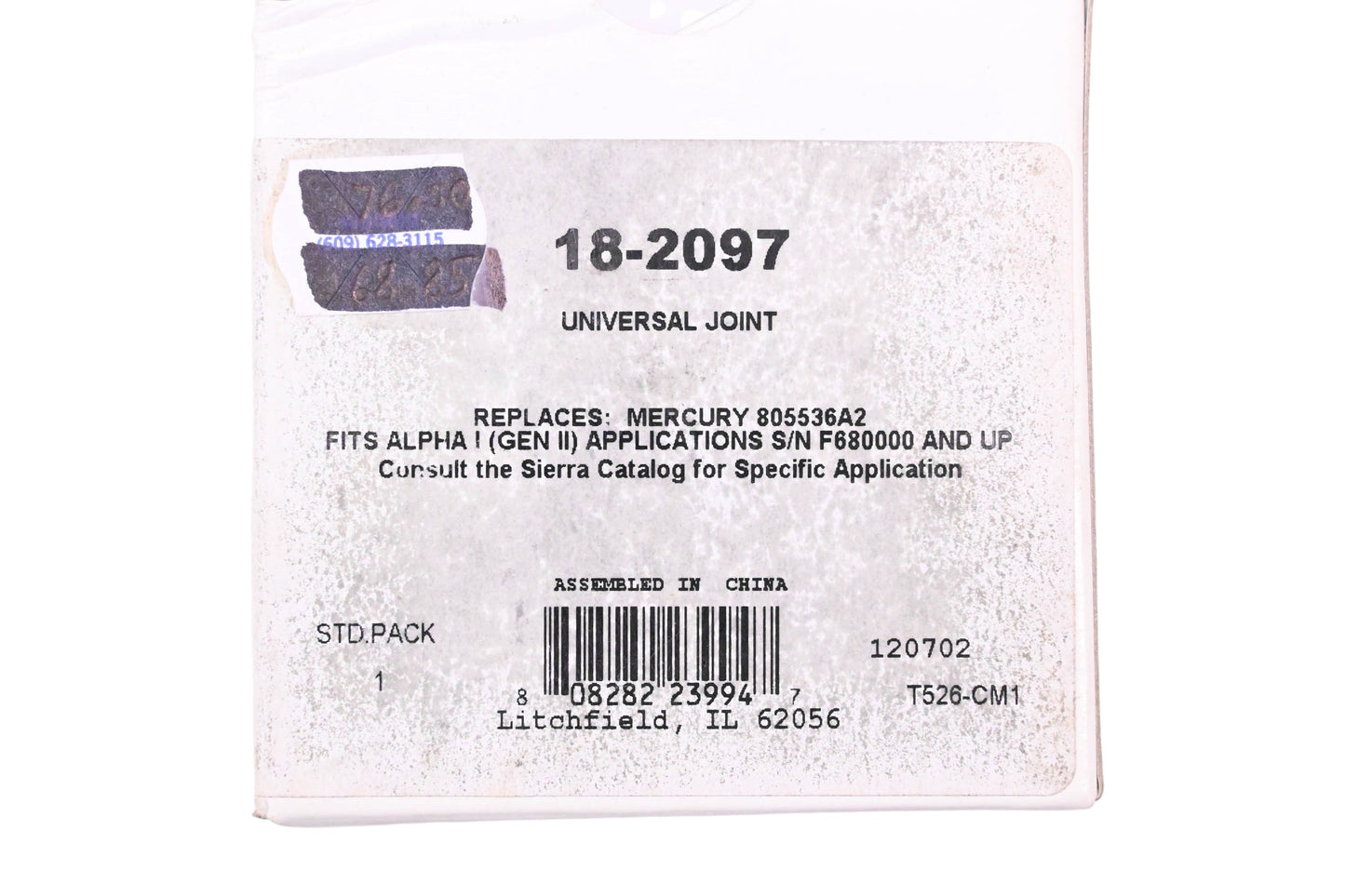 Sierra 18-2097 U-Joint Assembly NOS