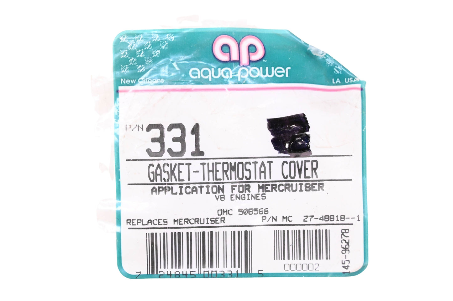 Aqua Power AP-331, 508566 Thermostat Gaskets NOS