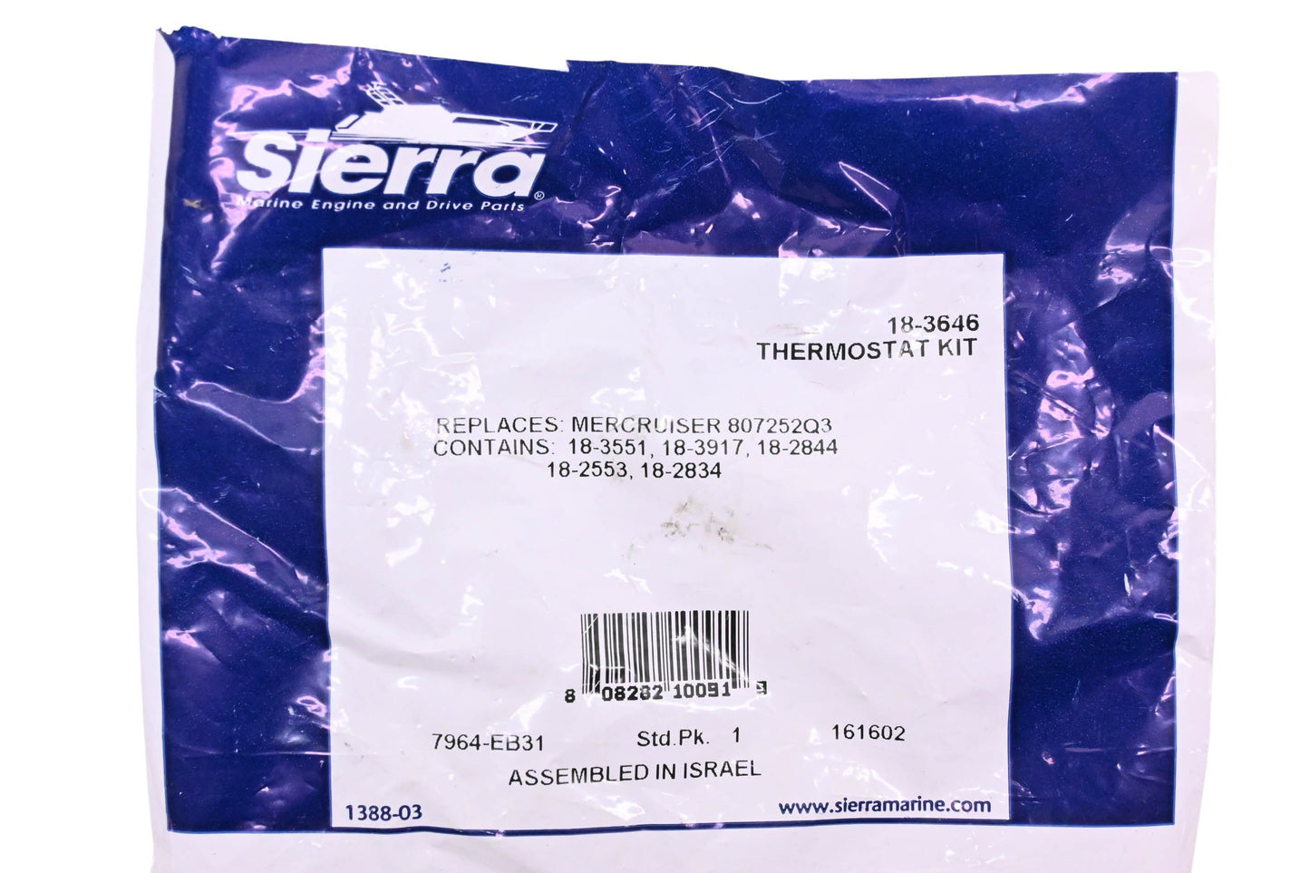 Sierra 18-3646, 807252Q3 Thermostat Kit NOS