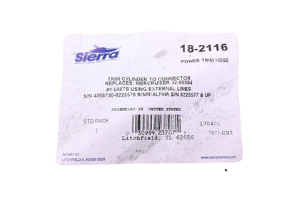 Sierra 18-2116 Power Trim Hose NOS