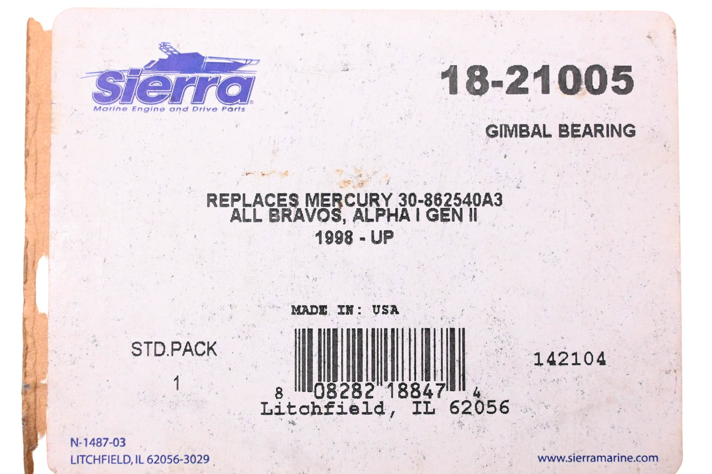 Sierra 18-21005 Gimbal Bearing Assembly NOS