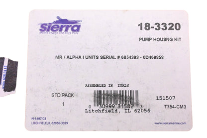 Sierra 18-3320 Water Pump Impeller Kit NOS