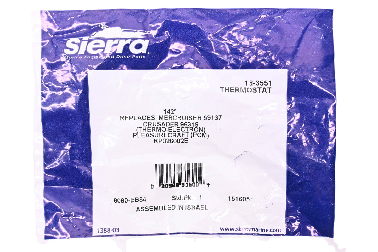 Sierra 18-3551 Thermostat NOS
