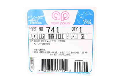 Aqua Power 741 Exhaust Manifold Gasket Kit NOS