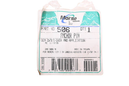 Morse Controls 506, 17-45735 Pivot Pin NOS