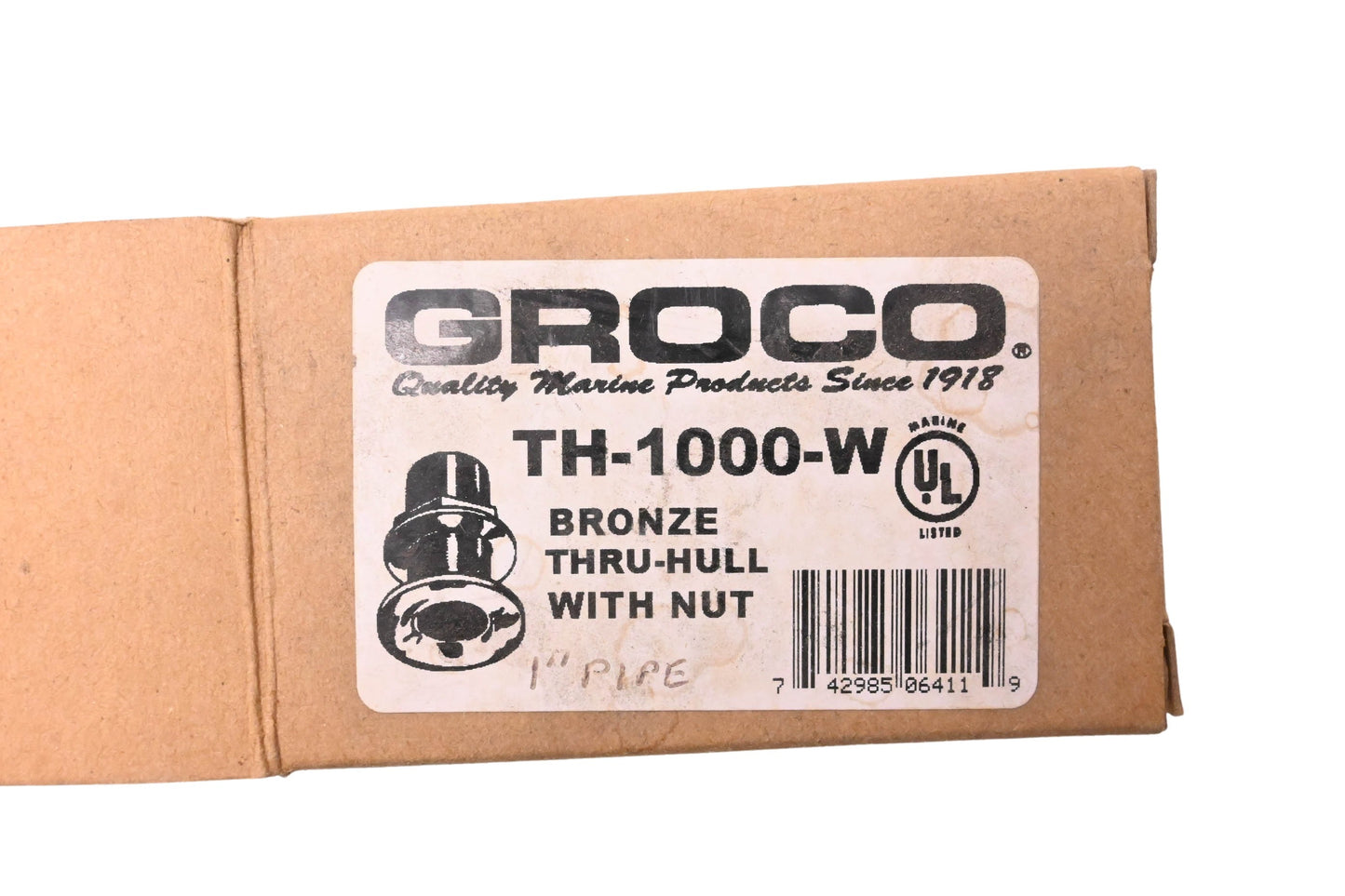 Groco TH-1000-W Thru-Hull Assembly NOS