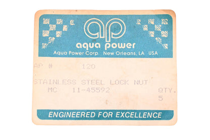 Aqua Power AP-120, 11-45592 Nuts Qty 2 NOS