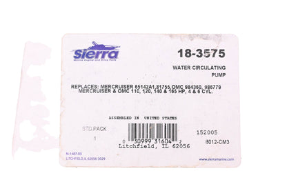 Sierra 18-3575 Water Circulating Pump NOS