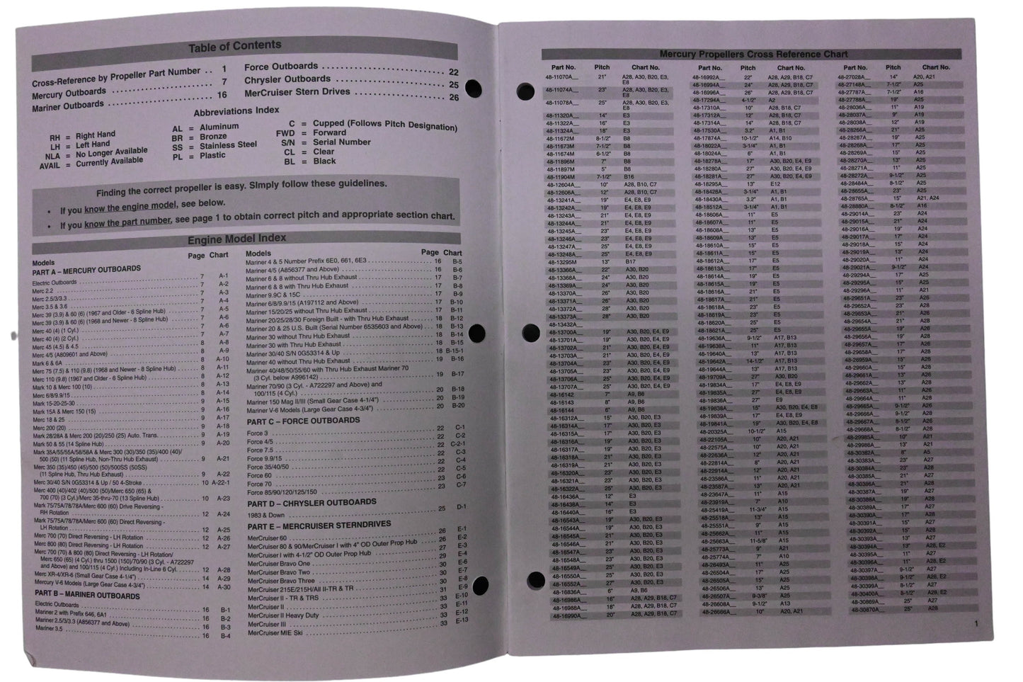 OEM Mercury 90-844542 Mercury Propeller Historical Guide