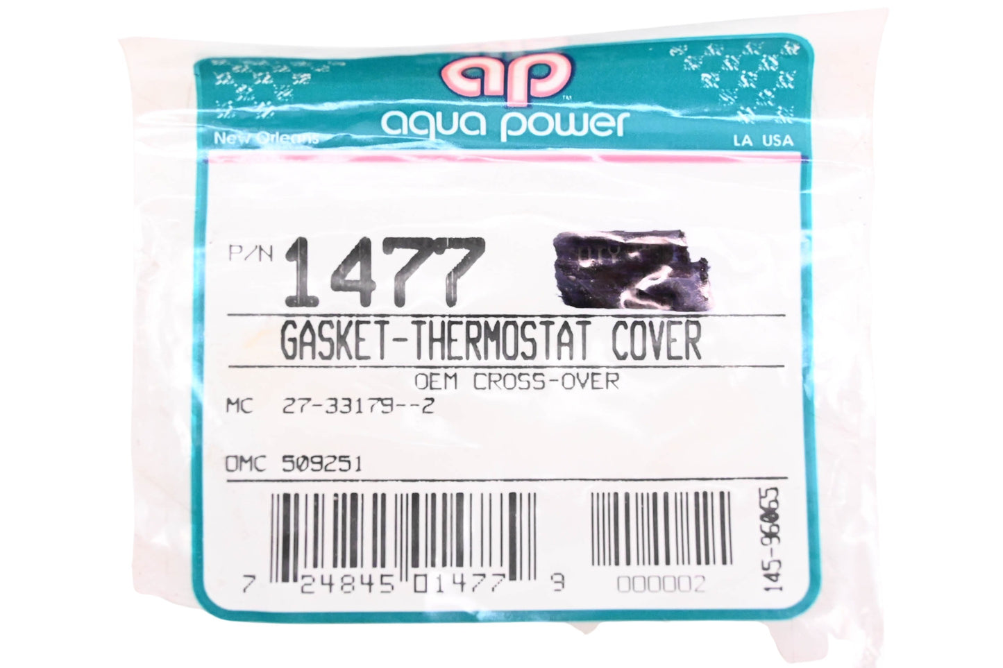 Aqua Power 1477, 27-331792 Gaskets Qty 3 NOS
