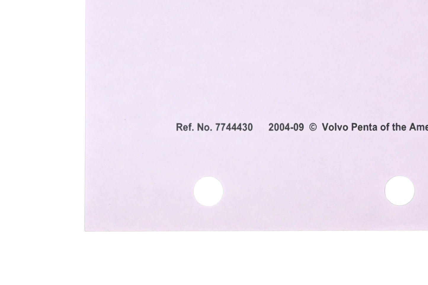 Volvo Penta 7744430 Marine Gasoline Engine Parts Catalog NOS