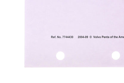 Volvo Penta 7744430 Marine Gasoline Engine Parts Catalog NOS