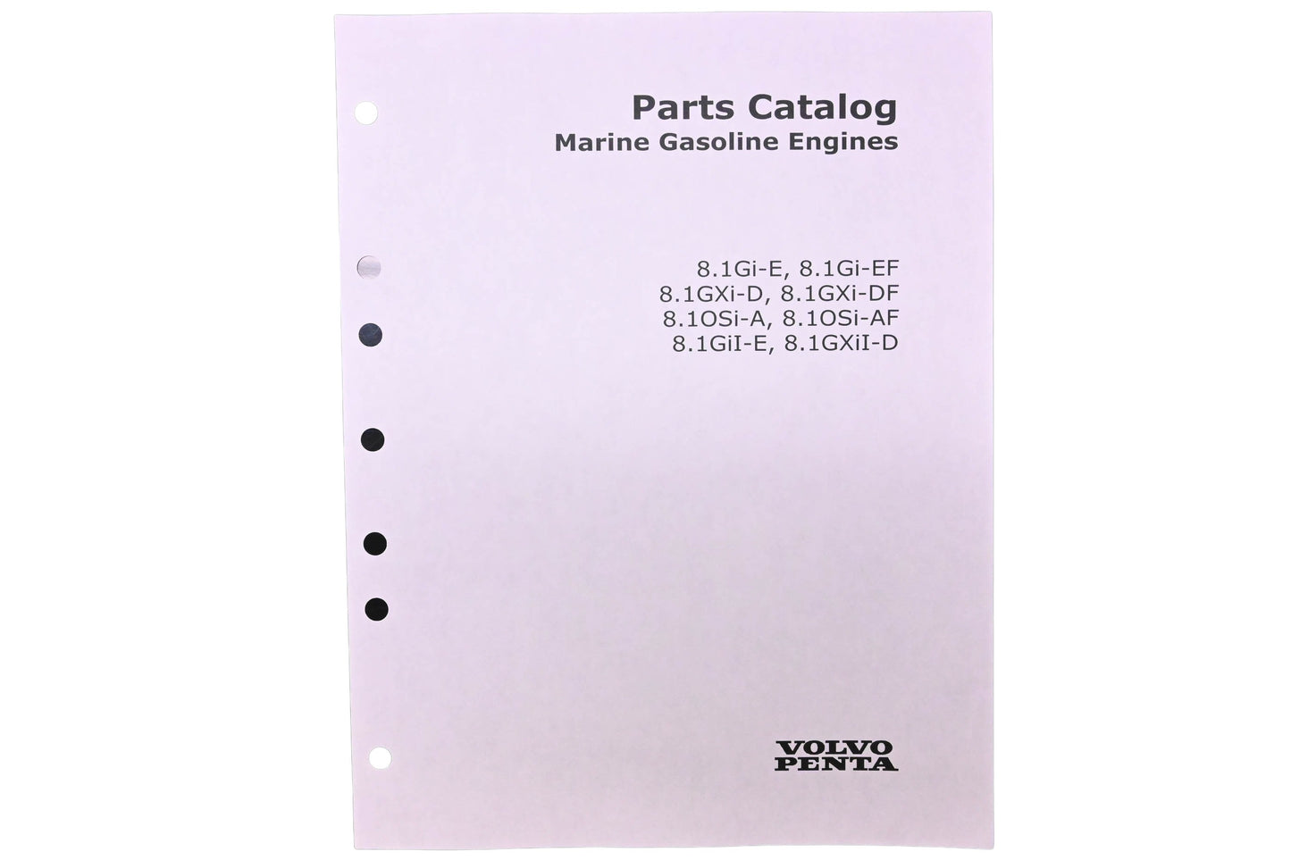 Volvo Penta 7744390 Marine Gasoline Engine Parts Catalog NOS