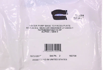 Sierra 18-2564 Water Pump Impeller Gasket NOS