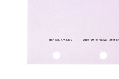 Volvo Penta 7744390 Marine Gasoline Engine Parts Catalog NOS