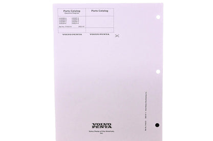 Volvo Penta 7744210 Gasoline Engine Parts Catalog NOS