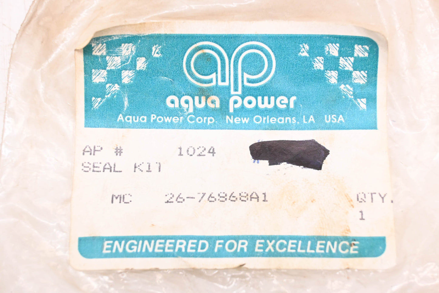 Aqua Power 1024, 26-76868A1 Seal Kit