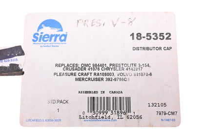 Sierra 18-5352 Distributor Cap Kit NOS