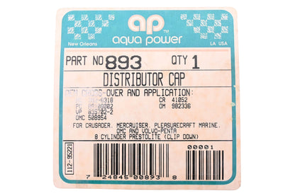 Aqua Power 893, 508954 Distributor Cap Kit NOS