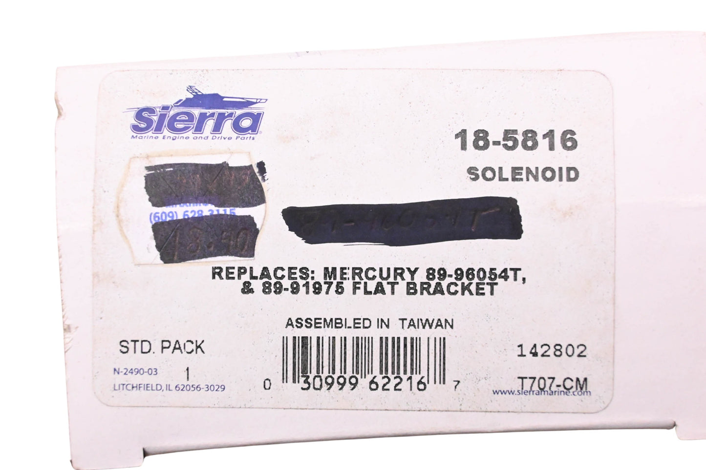 Sierra 18-5816 Solenoid Kit NOS