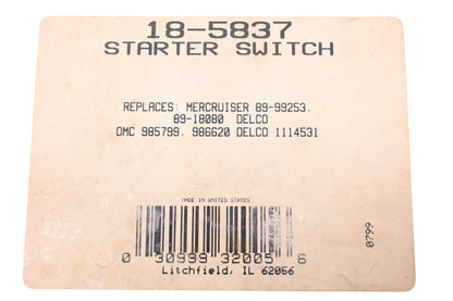 Sierra 18-5837 Starter Switch Kit NOS