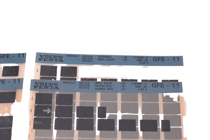 Volvo Penta 7744662-3 1989 Parts Catalog Microfiche Lot of 4 NOS