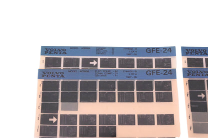 Volvo Penta 7744032-9 1987 Parts Catalog Microfiche Lot of 4 NOS