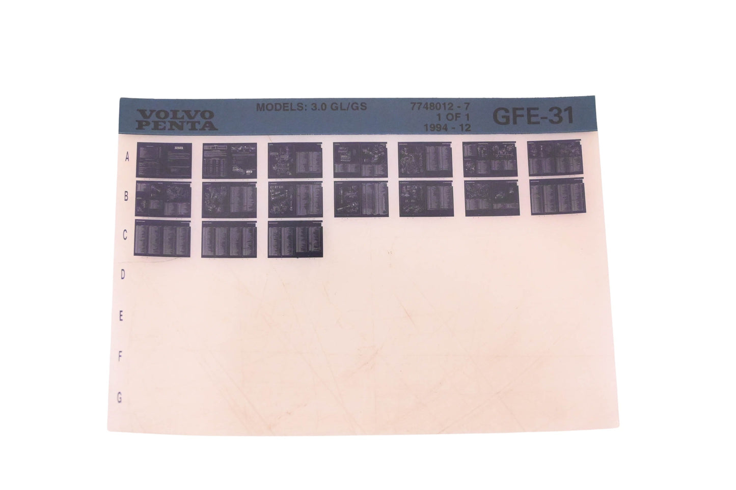 Volvo Penta 7748012-7 1994 Parts Catalog Microfiche NOS