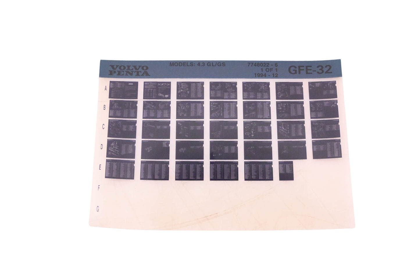 Volvo Penta 7748022-6 1994 Parts Catalog Microfiche NOS