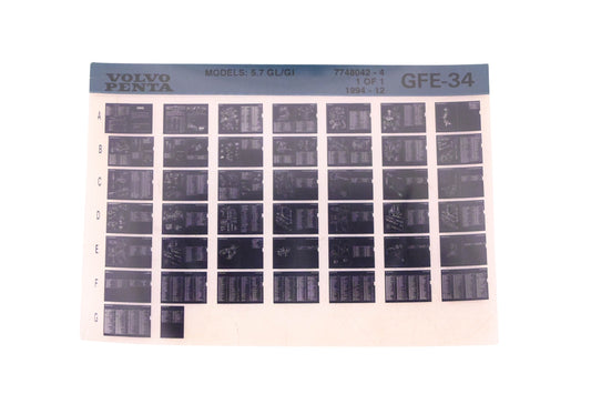 Volvo Penta 7748042-4 1994 Parts Catalog Microfiche NOS