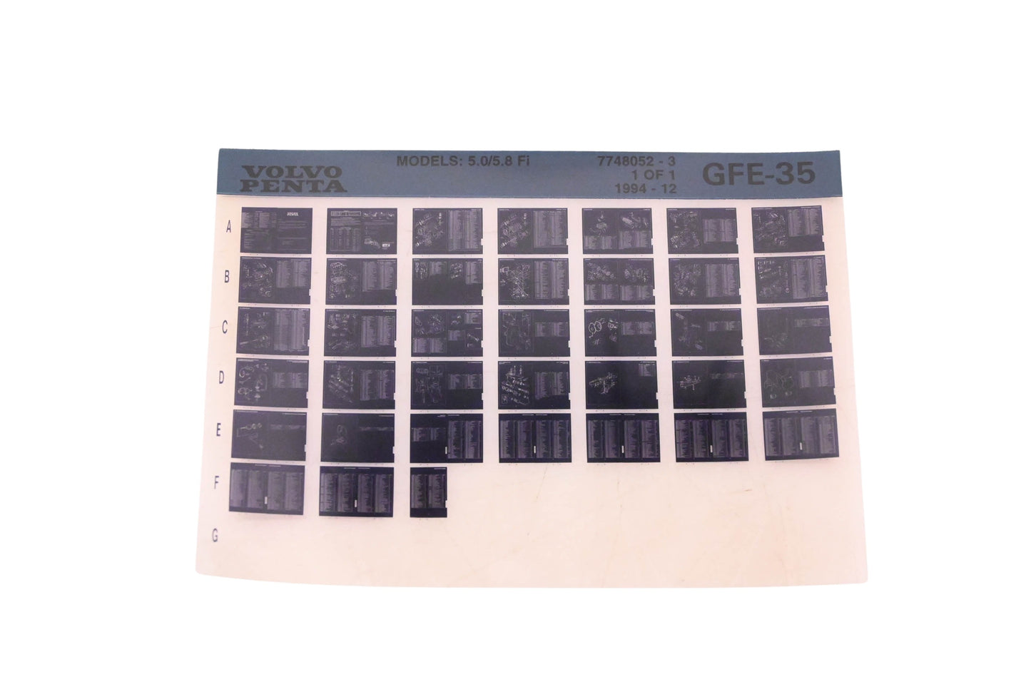 Volvo Penta 7748052-3 1994 Parts Catalog Microfiche NOS