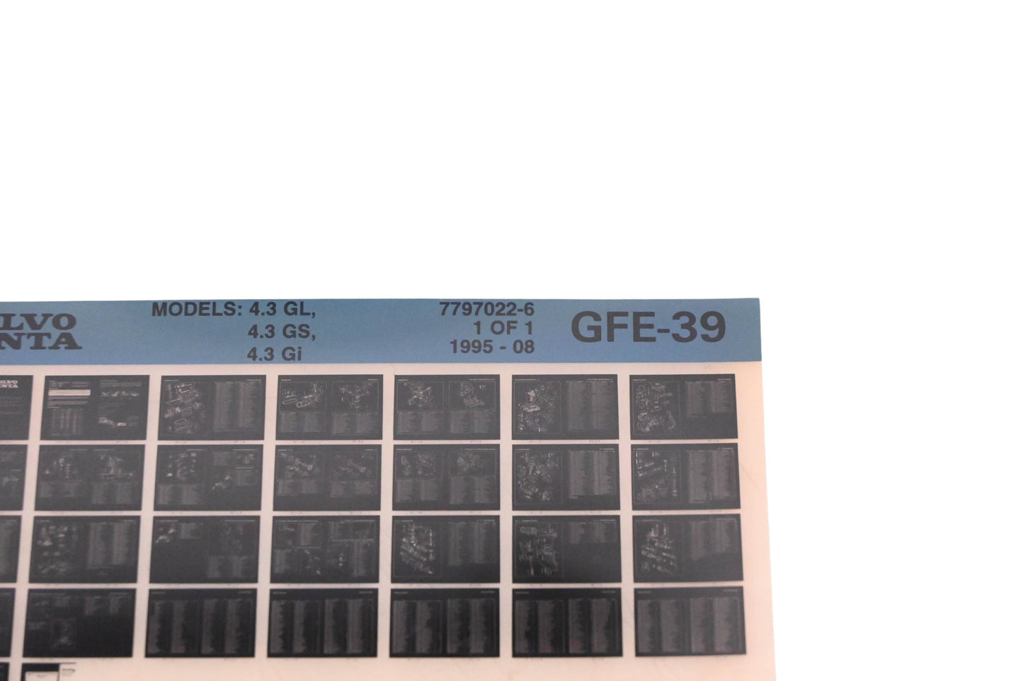 Volvo Penta 7797022-6 1995 Parts Catalog Microfiche NOS