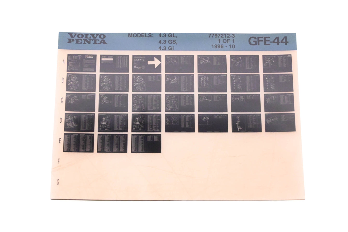 Volvo Penta 7797212-3 1996 Parts Catalog Microfiche NOS