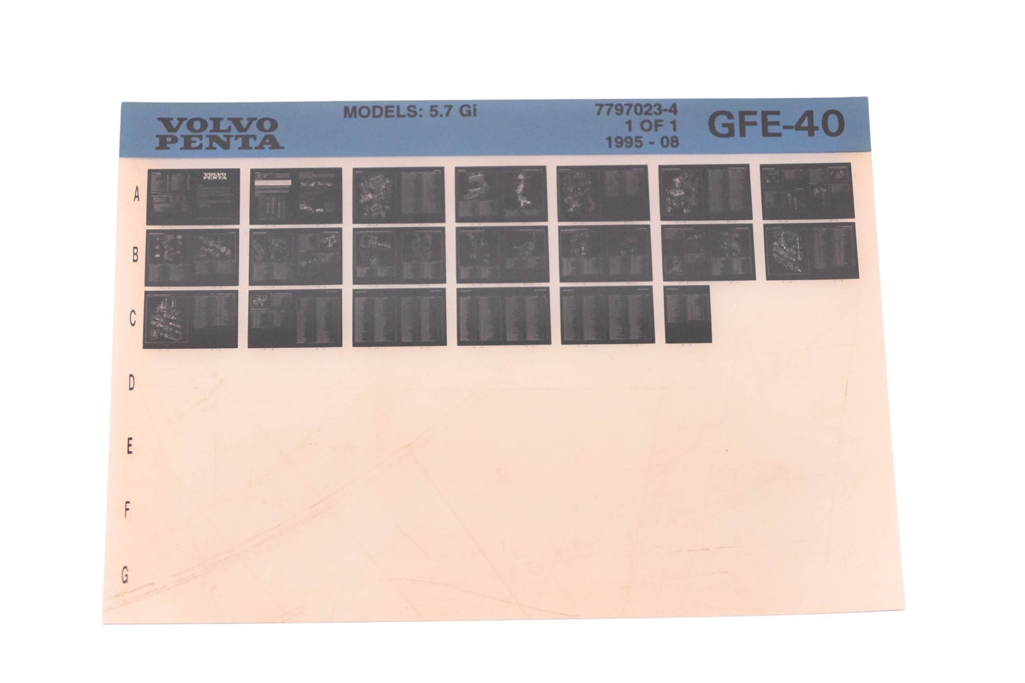 Volvo Penta 7797023-4 1995 Parts Catalog Microfiche NOS