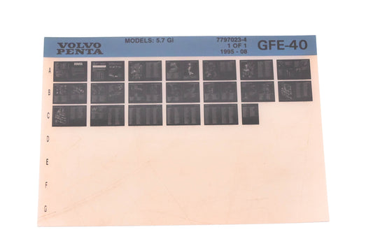 Volvo Penta 7797023-4 1995 Parts Catalog Microfiche NOS