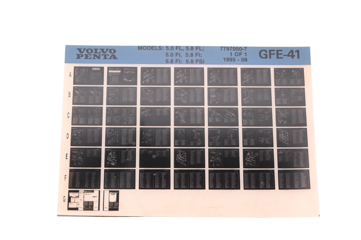 Volvo Penta 7797050-7 1995 Parts Catalog Microfiche NOS