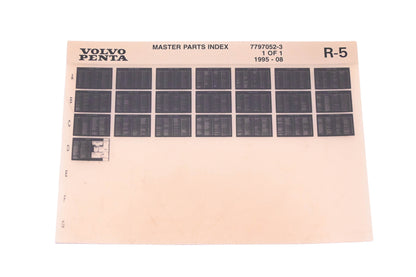 Volvo Penta 7797052-3 1995 Master Parts Index Microfiche NOS