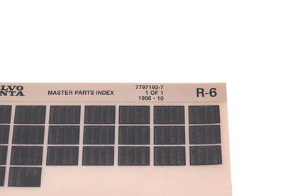 Volvo Penta 7797192-7 1996 Master Parts Index Microfiche NOS