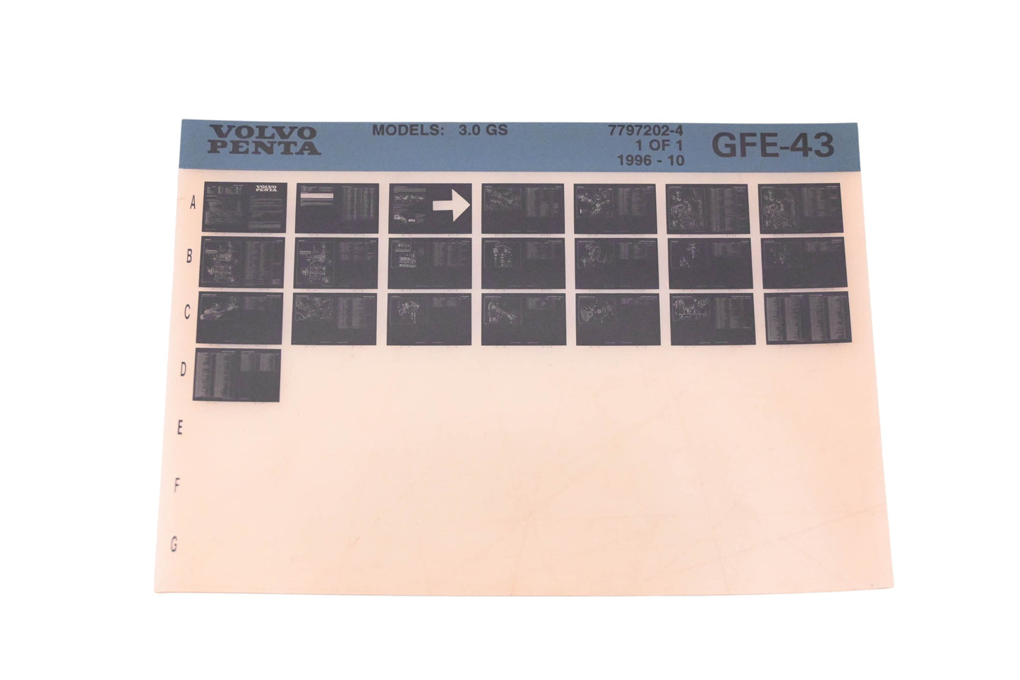 Volvo Penta 7797202-4 1996 Parts Catalog Microfiche NOS