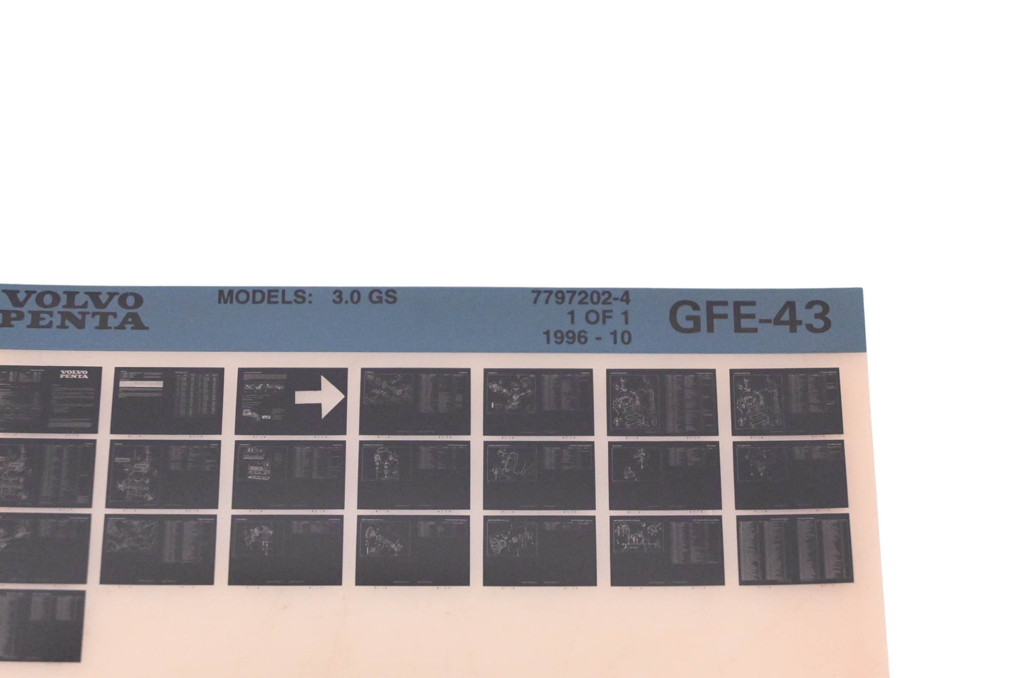 Volvo Penta 7797202-4 1996 Parts Catalog Microfiche NOS