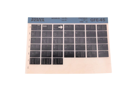 Volvo Penta 7797222-2 1996 Parts Catalog Microfiche NOS