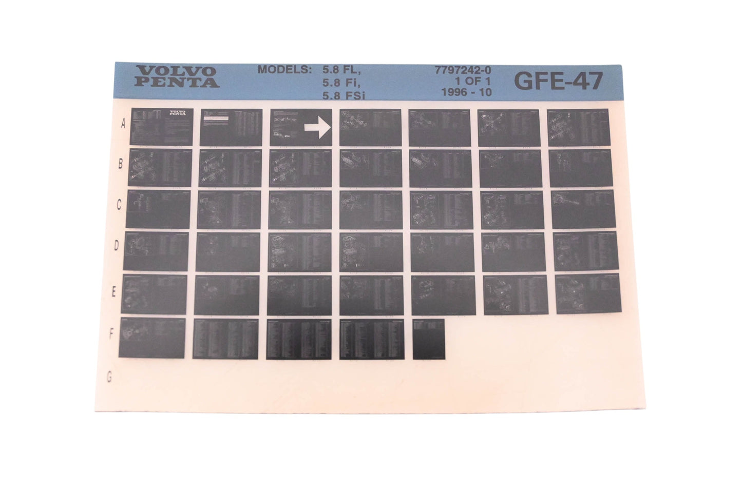 Volvo Penta 7797242-0 1996 Parts Catalog Microfiche NOS
