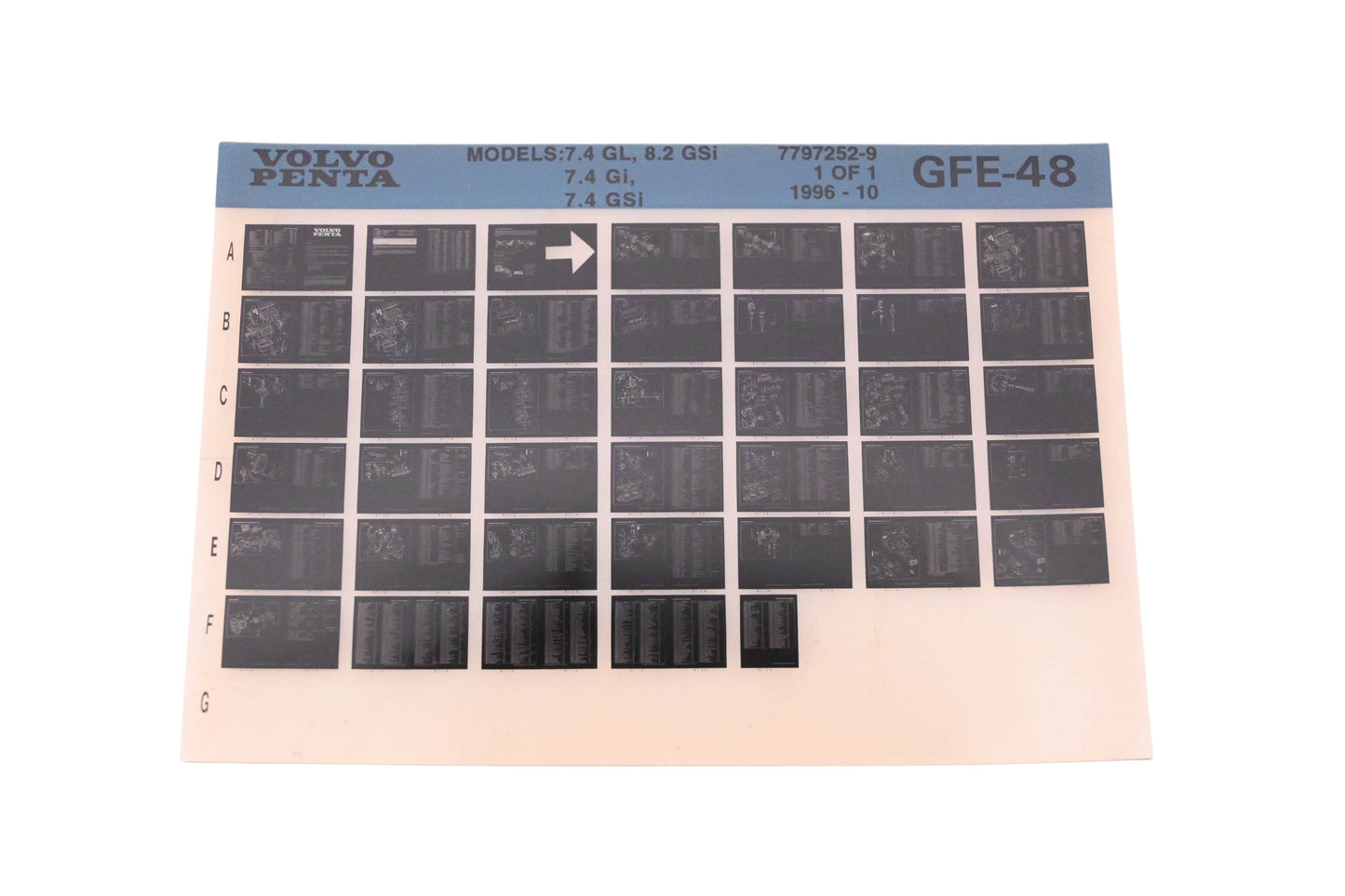 Volvo Penta 7797252-9 1996 Parts Catalog Microfiche NOS