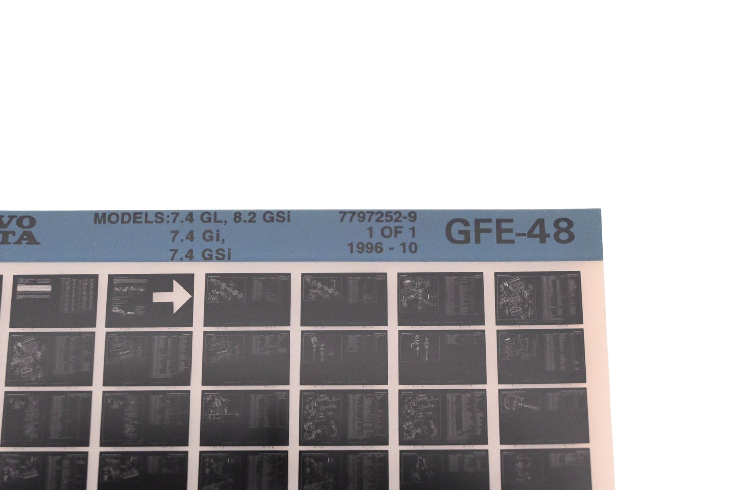 Volvo Penta 7797252-9 1996 Parts Catalog Microfiche NOS