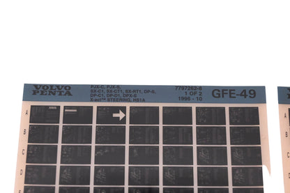 Volvo Penta 7797262-8 1996 Parts Catalog Microfiche Lot of 2 NOS