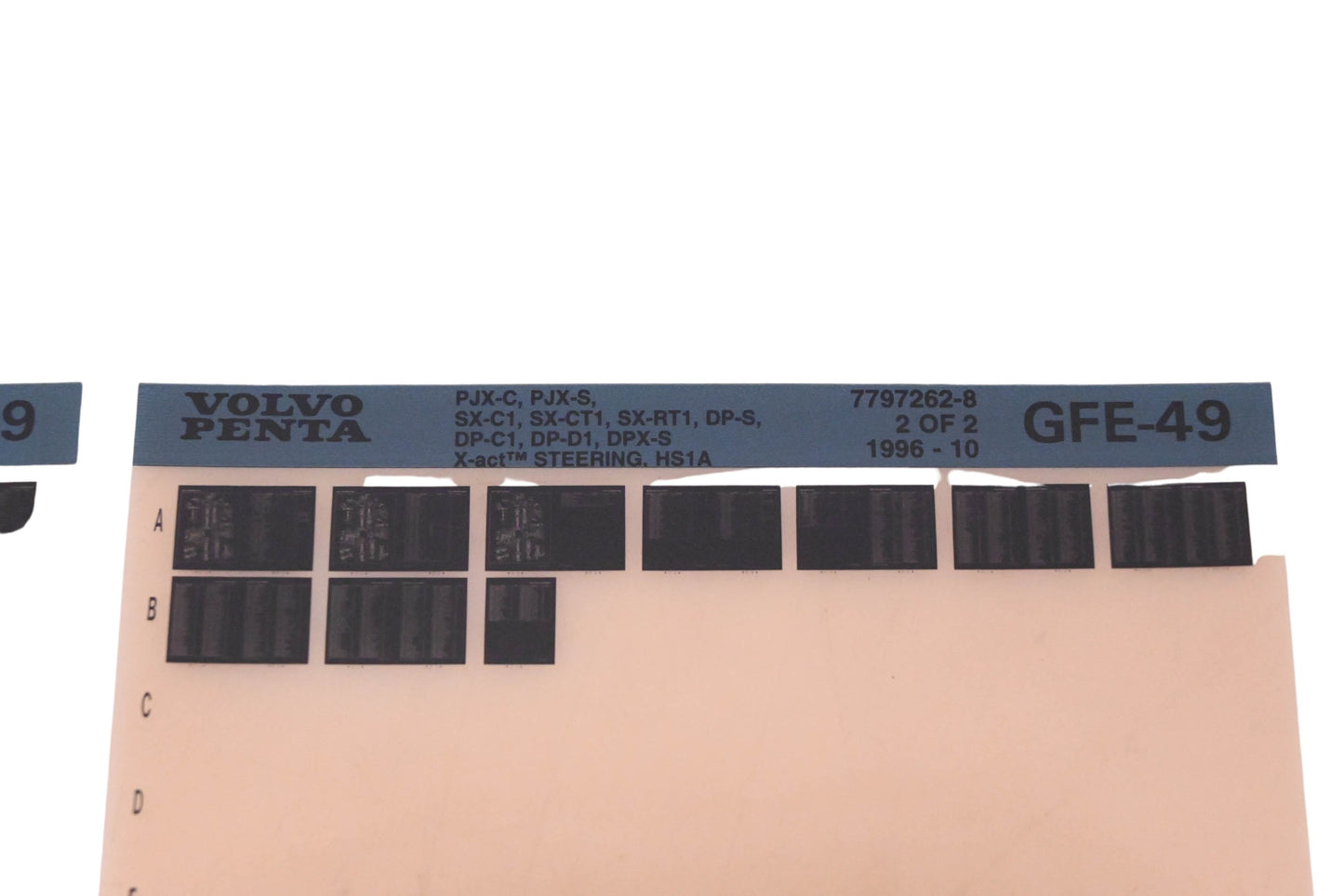 Volvo Penta 7797262-8 1996 Parts Catalog Microfiche Lot of 2 NOS