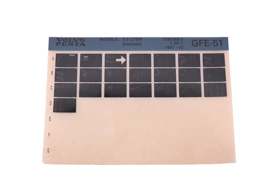 Volvo Penta 7797392-3 1997 Parts Catalog Microfiche NOS
